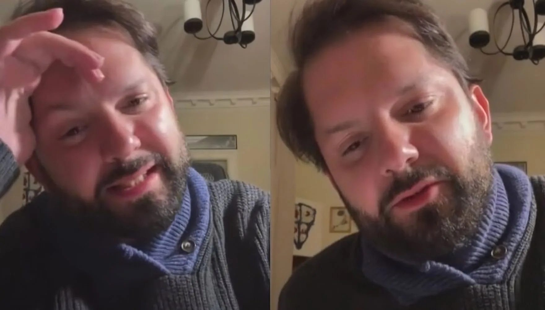 Boric reaccionó molesto ante cuestionamiento en medio de transmisión en vivo