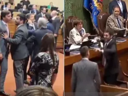 Descontrolada sesión que debió ser interrumpida por enfrentamientos que casi llegó a los golpes entre diputados quedó registrada en video