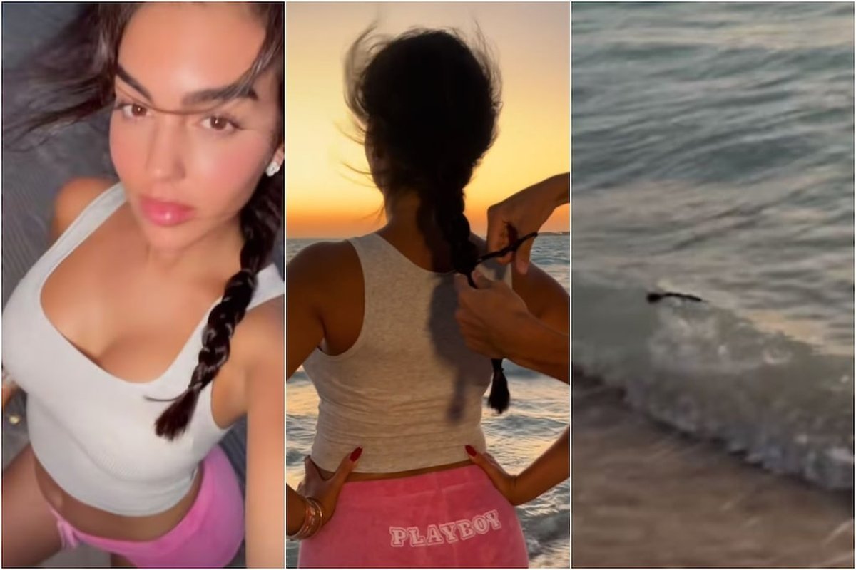 Georgina Rodríguez sorprende al cortar su larga cabellera frente al mar y se vuelve viral.