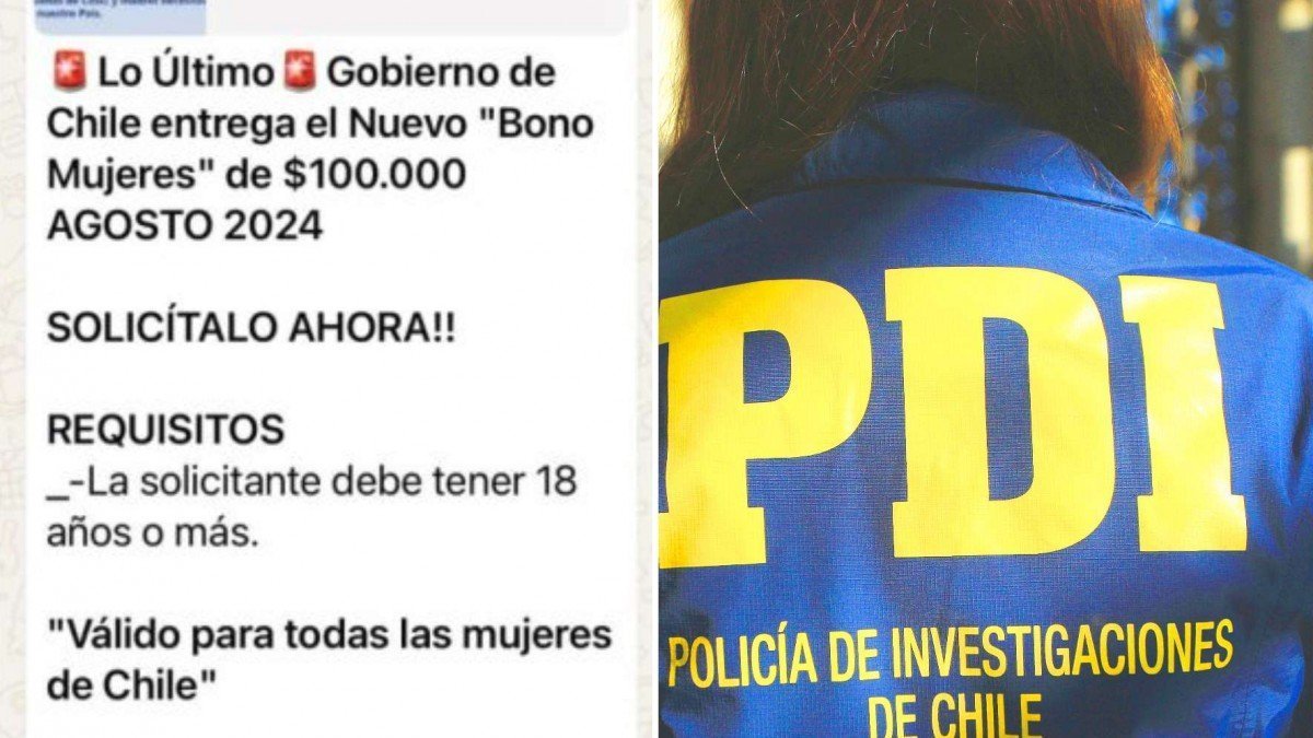 Alerta de estafa: PDI advierte sobre mensajes falsos del nuevo Bono Mujer.