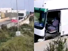 Camión sin chofer provoca colisión tras fallo de frenos en Camino La Pólvora.