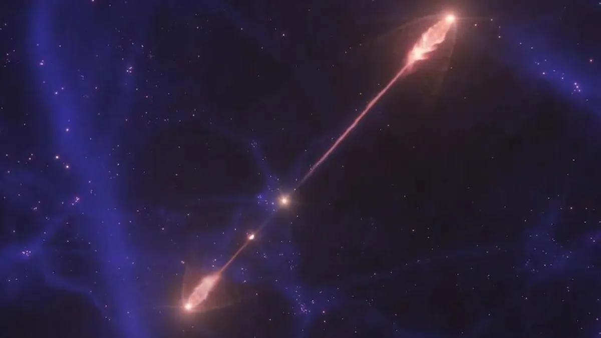 Agujero negro lanza un chorro colosal