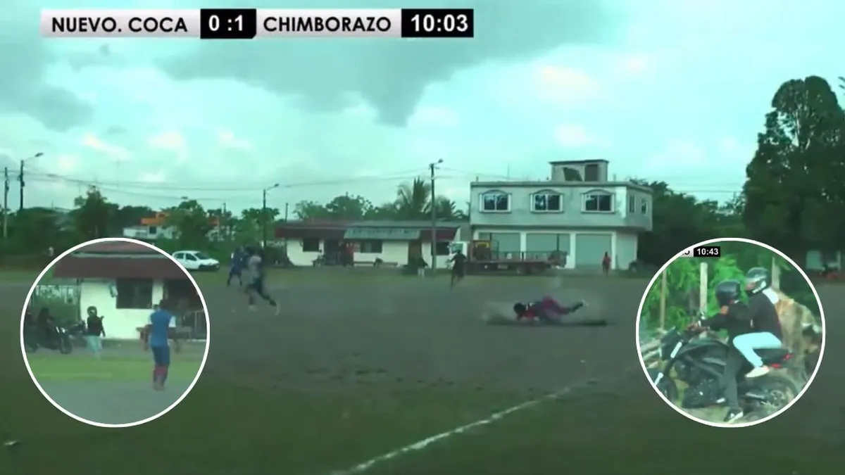 Sicario interrumpe un partido de fútbol amateur en Ecuador Sicario interrumpe un partido de fútbol amateur en Ecuador