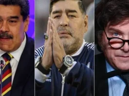 Maduro critica a Milei y pide a Maradona que lo "jale las patas" en un insólito comentario.