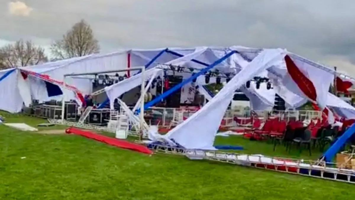 Tragedia en San Javier: carpa de fonda se desploma sobre los asistentes.