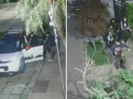 Grupo de delincuentes menores agreden a conductor en intento de robo de vehículo.