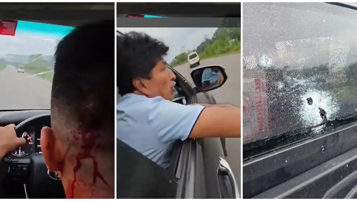 Evo Morales denuncia ataque a su vehículo; su chofer resulta herido en el incidente.