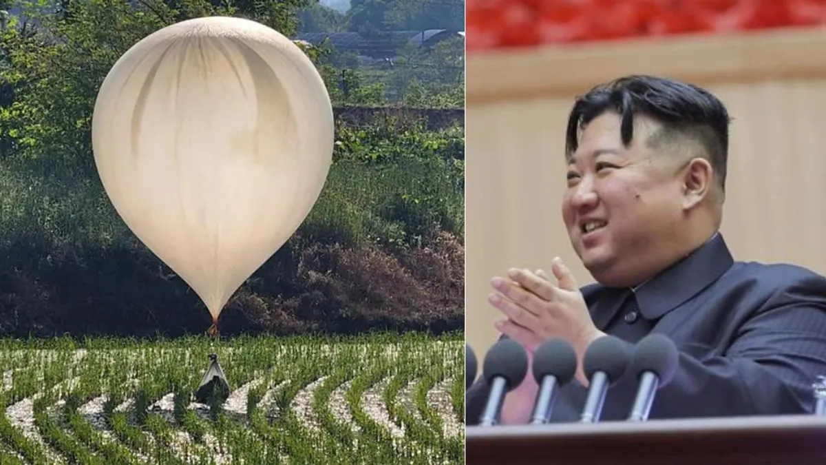 Corea del Norte lanza globos con basura hacia el sur