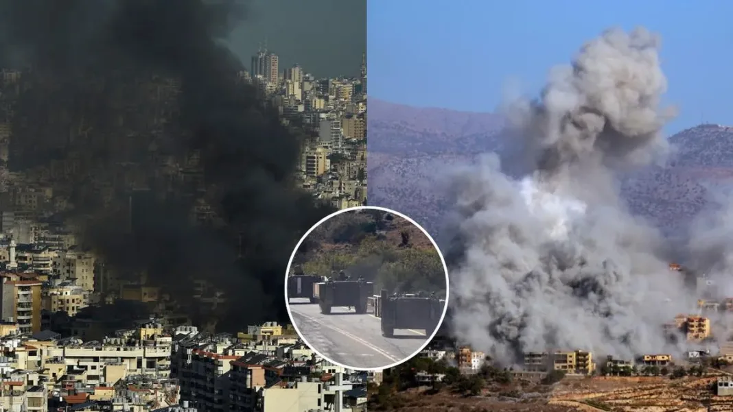 Israel intensifica bombardeos en Beirut durante su ofensiva en el sur del Líbano.