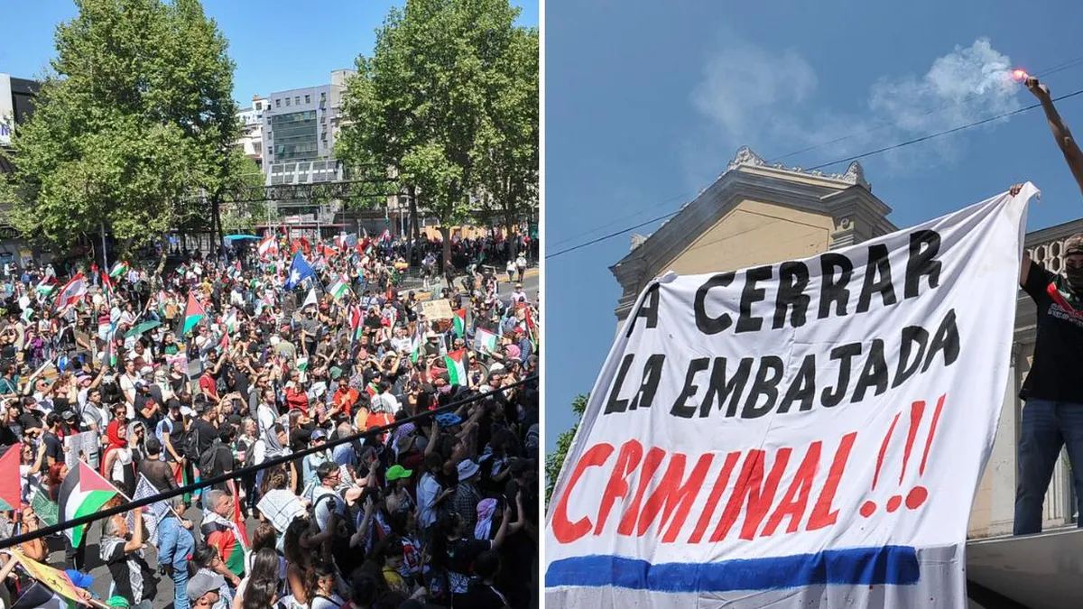 Marcha en Santiago por Palestina: exigen a Boric romper lazos con Israel.
