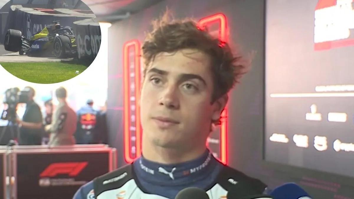 Franco Colapinto sobre el accidente de Alex Albon: "Se rompió mucho el auto".