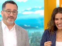 María Luisa Godoy se ríe a carcajadas mientras Eduardo Fuentes revela el motivo.