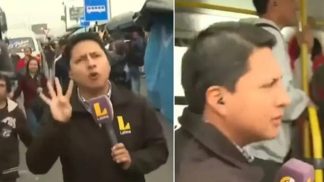 Un notero peruano sufre un insólito fail en vivo que se vuelve viral.