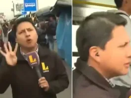 Un notero peruano sufre un insólito fail en vivo que se vuelve viral.