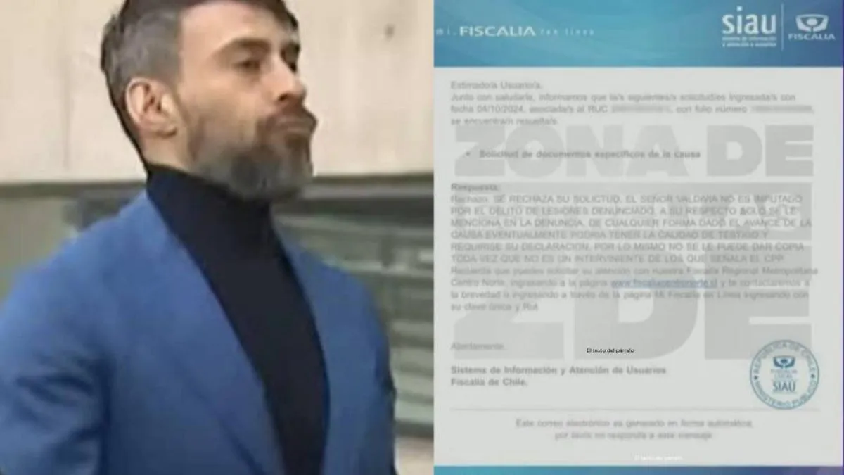 Filtran documento que revela giro en caso de Jorge Valdivia y supuesta agresión. Filtran documento que revela giro en caso de Jorge Valdivia y supuesta agresión.