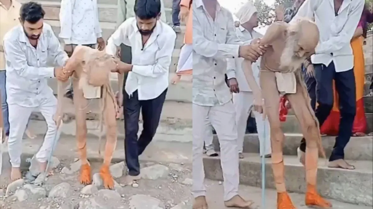 Un anciano de 188 años es rescatado de una cueva en la India