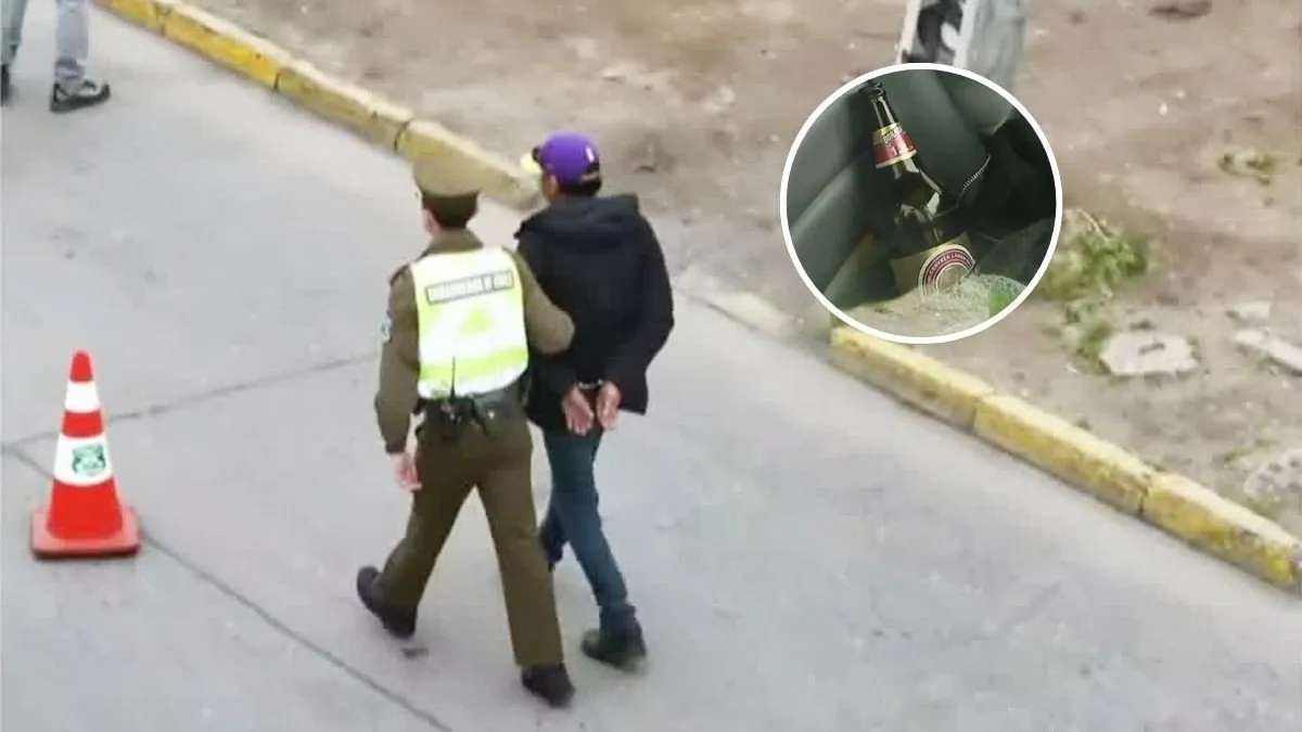 Taxista detenido en Recoleta por manejar ebrio y evadir fiscalización. Taxista detenido en Recoleta por manejar ebrio y evadir fiscalización.