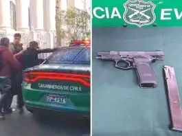Detenido delincuente armado que asaltaba a transeúntes en Santiago.