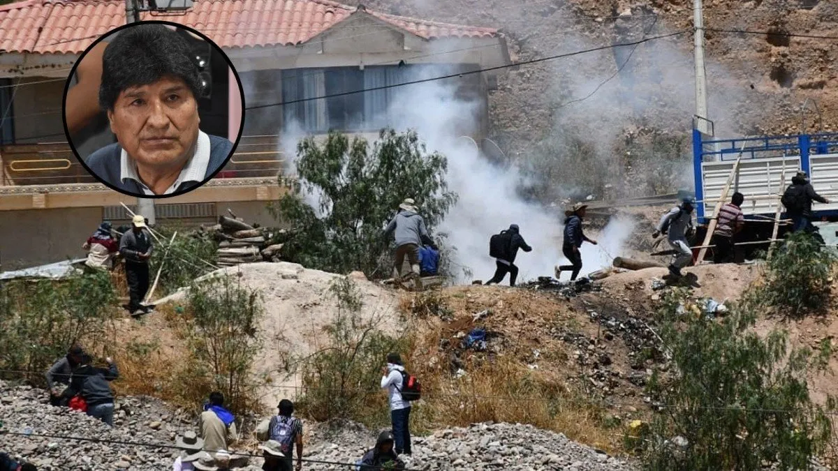 Manifestantes en Bolivia bloquean carreteras por el arresto de Evo Morales.