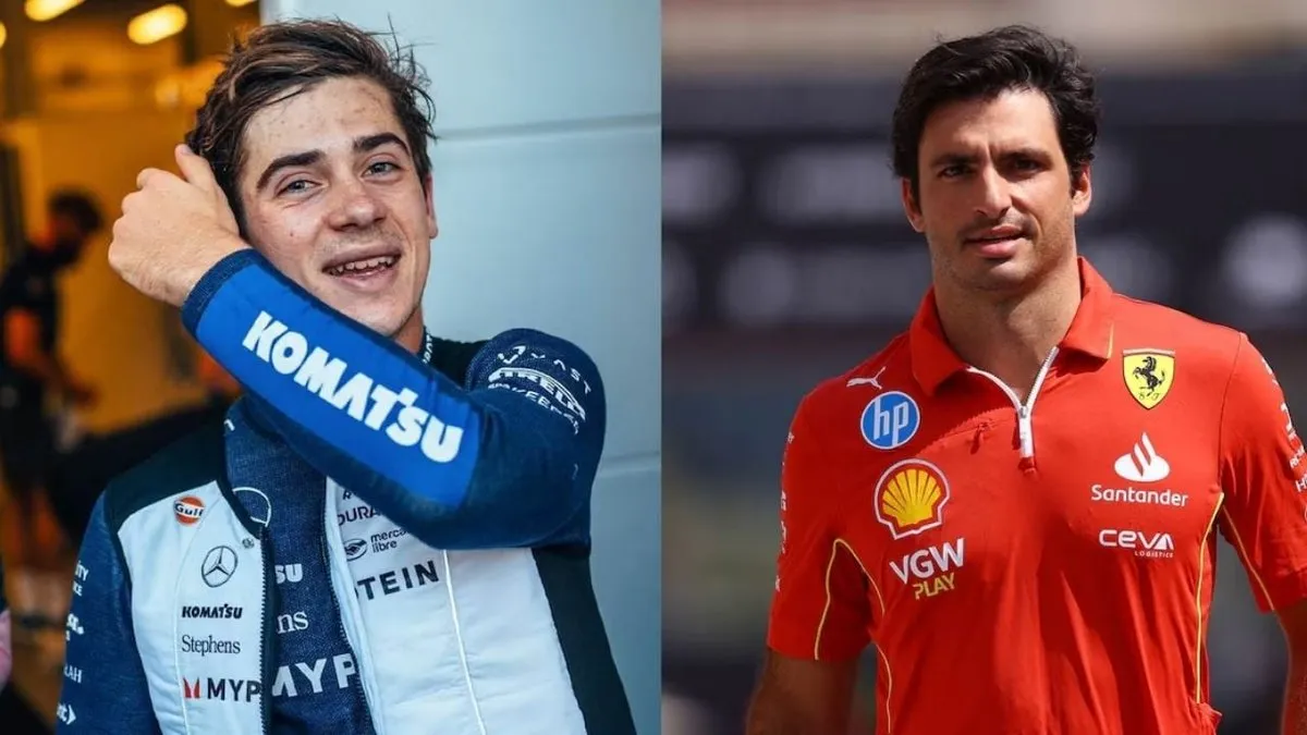 Carlos Sainz elogia a Franco Colapinto antes de su debut en Williams.