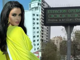 El Metro de Santiago envía su apoyo a Emilia Dides en estaciones de la ciudad.