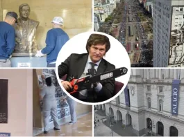 Milei inicia la "deskirchnerización": retira símbolos peronistas y ataca el legado de Evita.