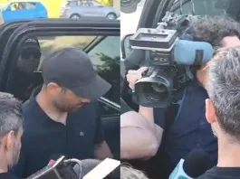 Jorge Valdivia sale de la cárcel de Rancagua tras obtener su libertad.