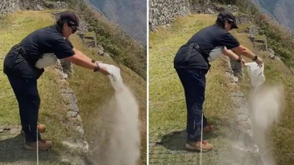 Turista causa controversia al esparcir cenizas en Machu Picchu; exigen sanciones. Turista causa controversia al esparcir cenizas en Machu Picchu; exigen sanciones.