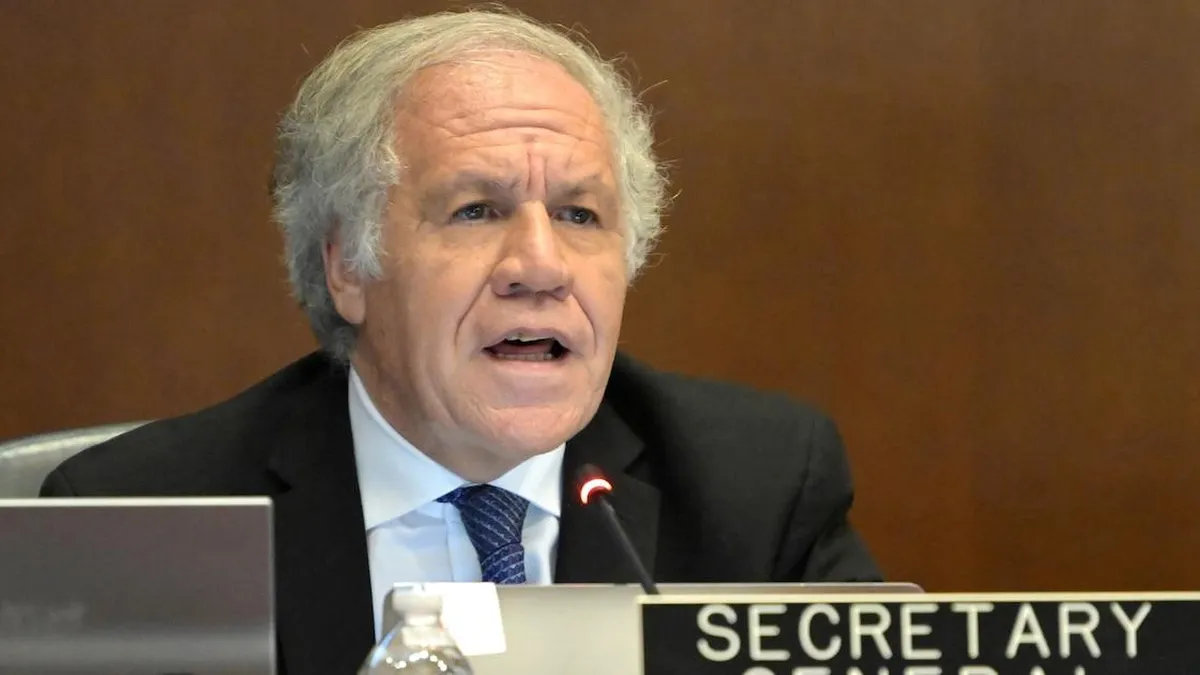 Luis Almagro condena el asedio chavista a la Embajada de Argentina en Caracas.