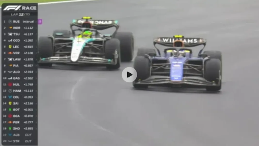 Colapinto supera a Hamilton en un emocionante momento antes del choque decisivo.