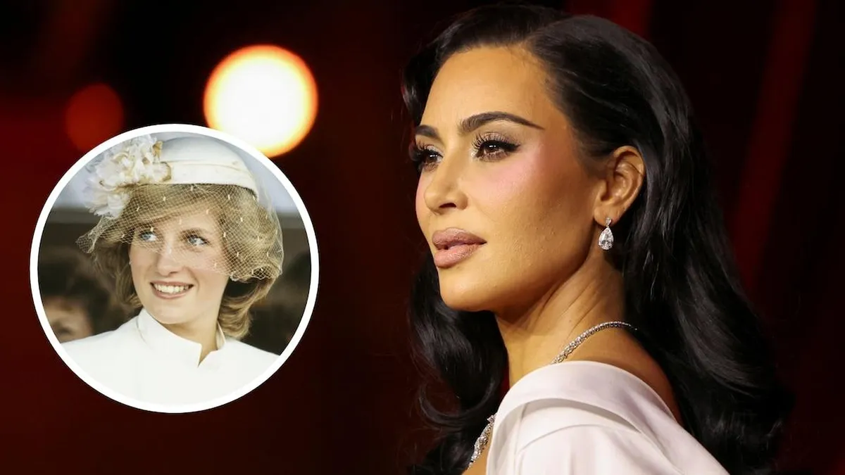 Kim Kardashian homenajea a Lady Di con un collar de su colección personal.