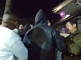 Arturo Vidal en una acalorada discusión con carabineros en Vitacura.