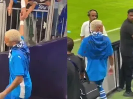 Hincha sorprende al robarle un lujoso anillo a Neymar en Arabia Saudita.