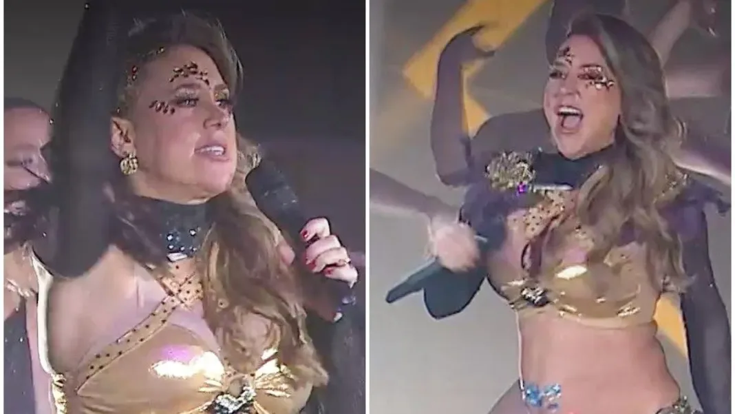 Flaviana muestra su pancita de embarazo en el show de Axé Bahía en Teletón. Flaviana muestra su pancita de embarazo en el show de Axé Bahía en Teletón.