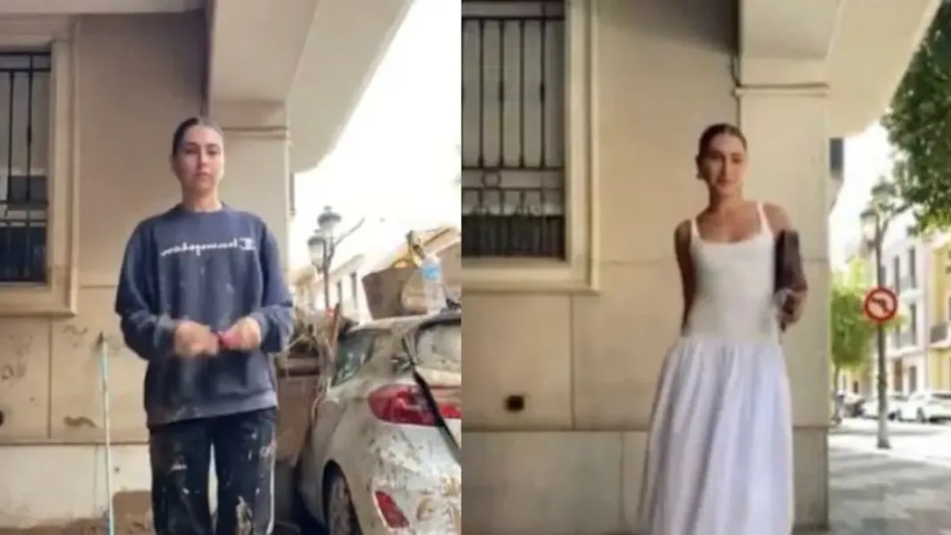 Impactante contraste: joven muestra el antes y después de las inundaciones en Valencia.