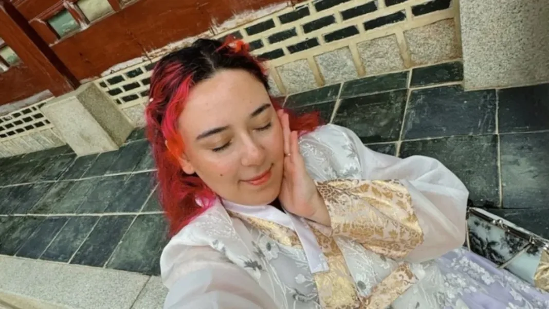 Christell Rodríguez disfrutando su viaje en Corea del Sur con su esposo.