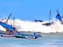 Marejadas anormales en Perú: inundaciones y barcos arrastrados por la fuerza del mar.