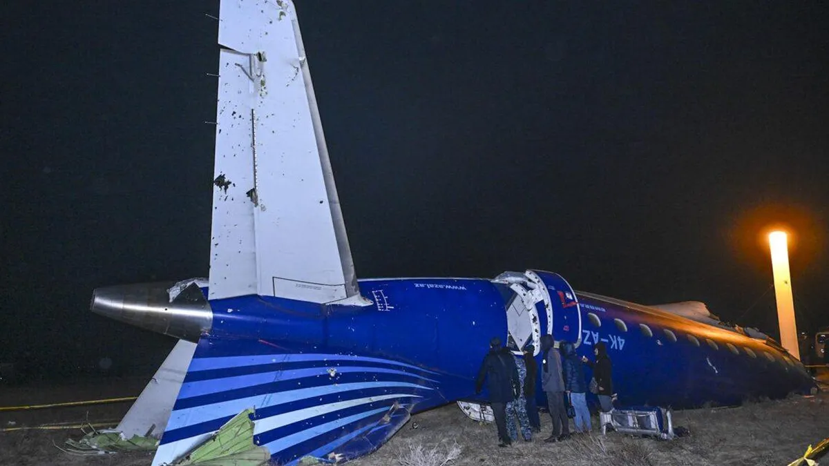 Investigaciones en curso sobre el trágico accidente de Azerbaijan Airlines. Investigaciones en curso sobre el trágico accidente de Azerbaijan Airlines.