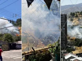 Incendio en Cerro San Cristóbal: evacuaciones y cierre de Parquemet por seguridad.