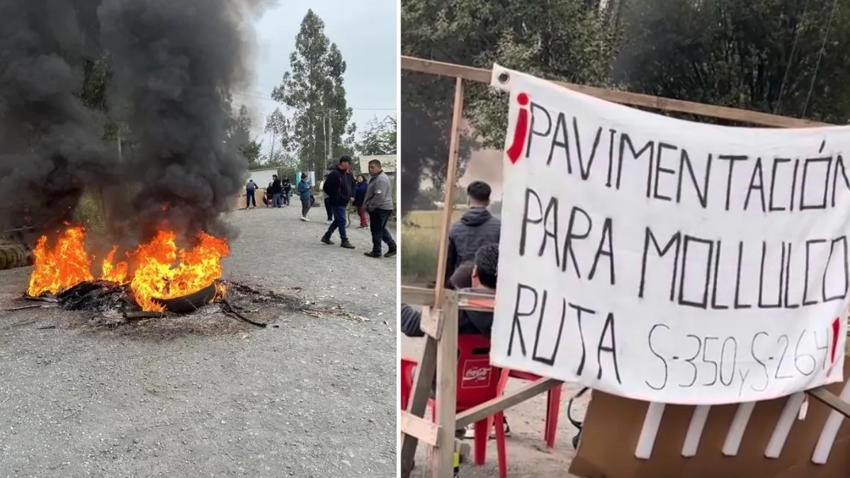Protesta de vecinos en Mollulco-Labranza por el mal estado de la ruta. Protesta de vecinos en Mollulco-Labranza por el mal estado de la ruta.