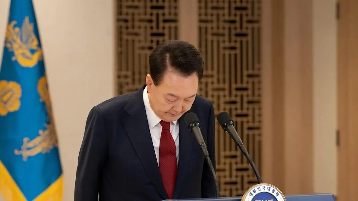 Yoon Suk-yeol se retira tras 11 días de crisis política en Corea del Sur.