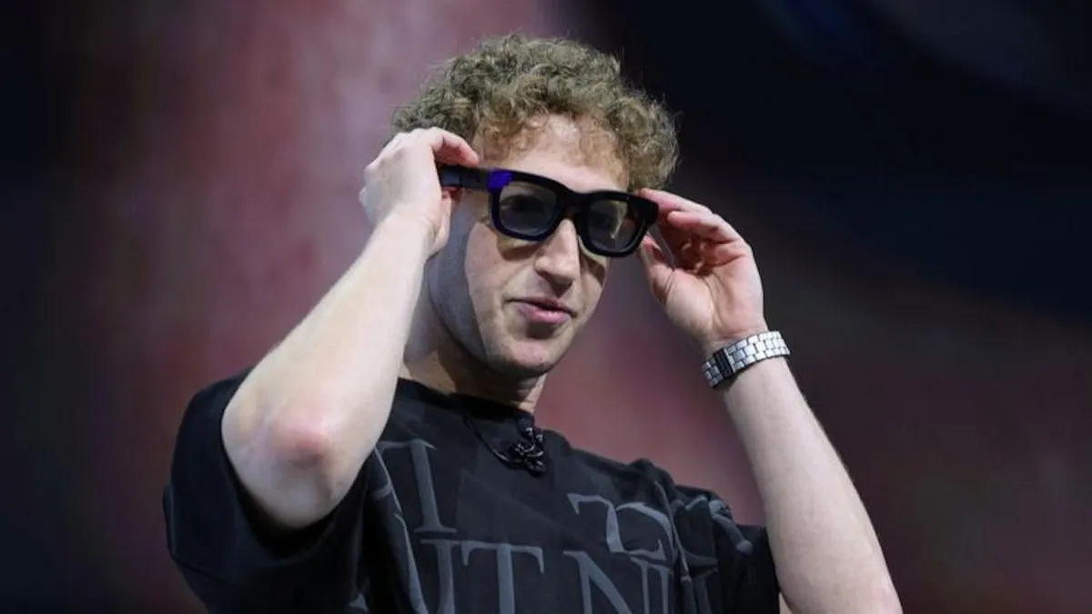 Zuckerberg presenta Shazam en las nuevas gafas inteligentes Ray-Ban Meta.