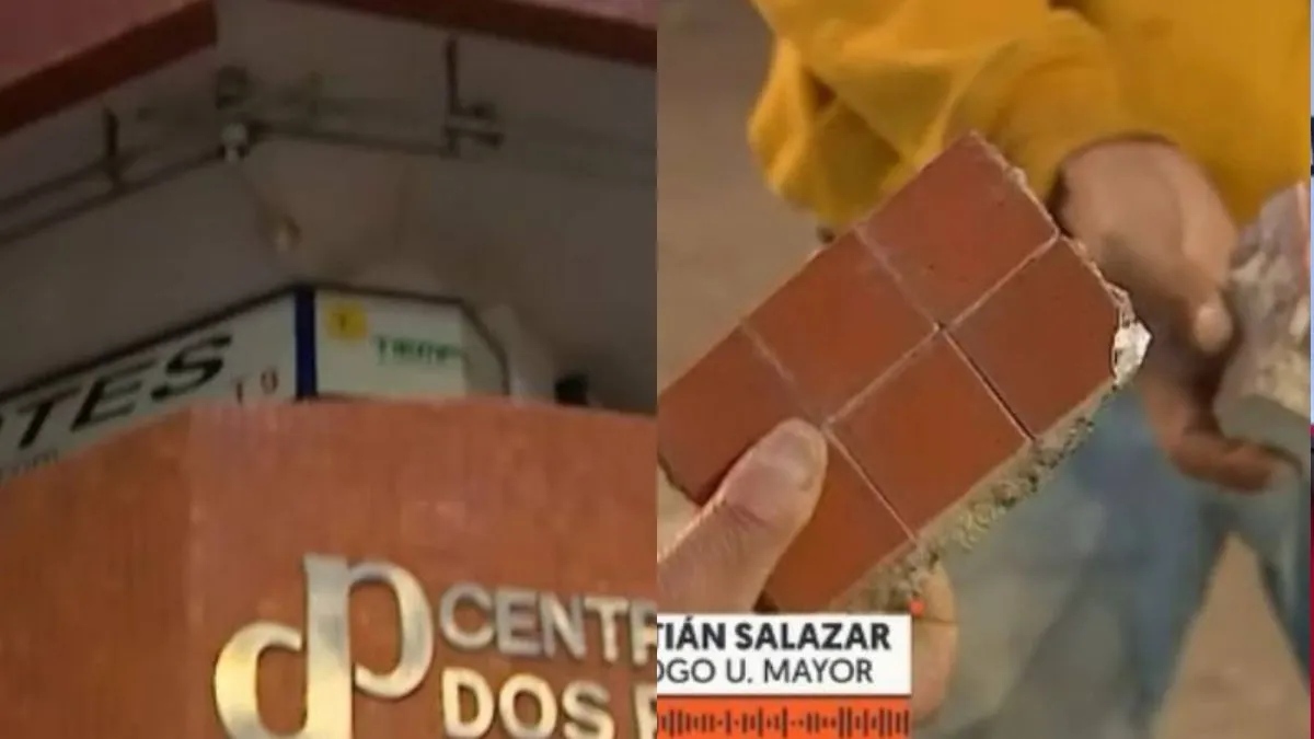 Fuerte sismo en la Región Metropolitana: caída de concreto en Providencia.