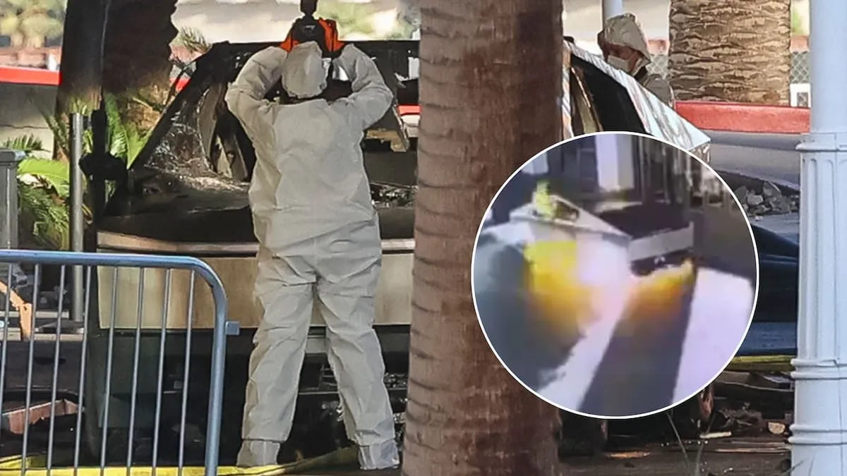 Explosión de camioneta Tesla en Las Vegas: un muerto y siete heridos.