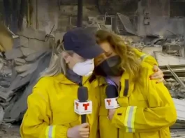 Una periodista latina se quiebra en vivo por los incendios en Los Ángeles.