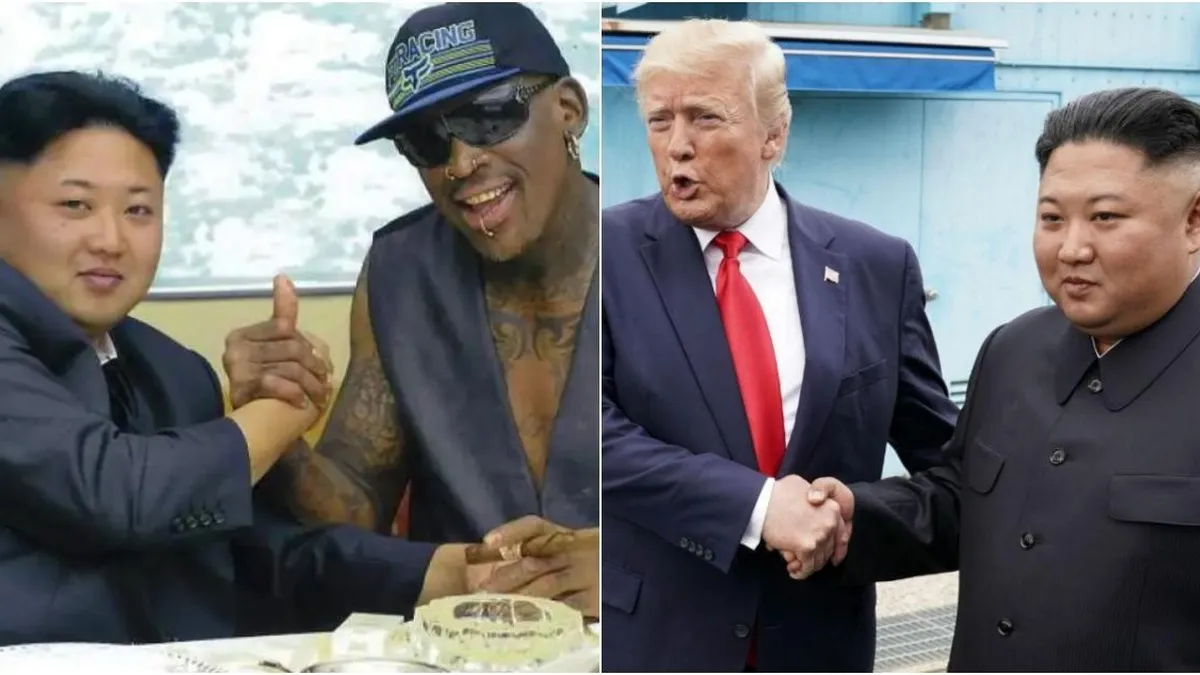 Rodman y Kim: una amistad inesperada que unió a dos mundos opuestos.