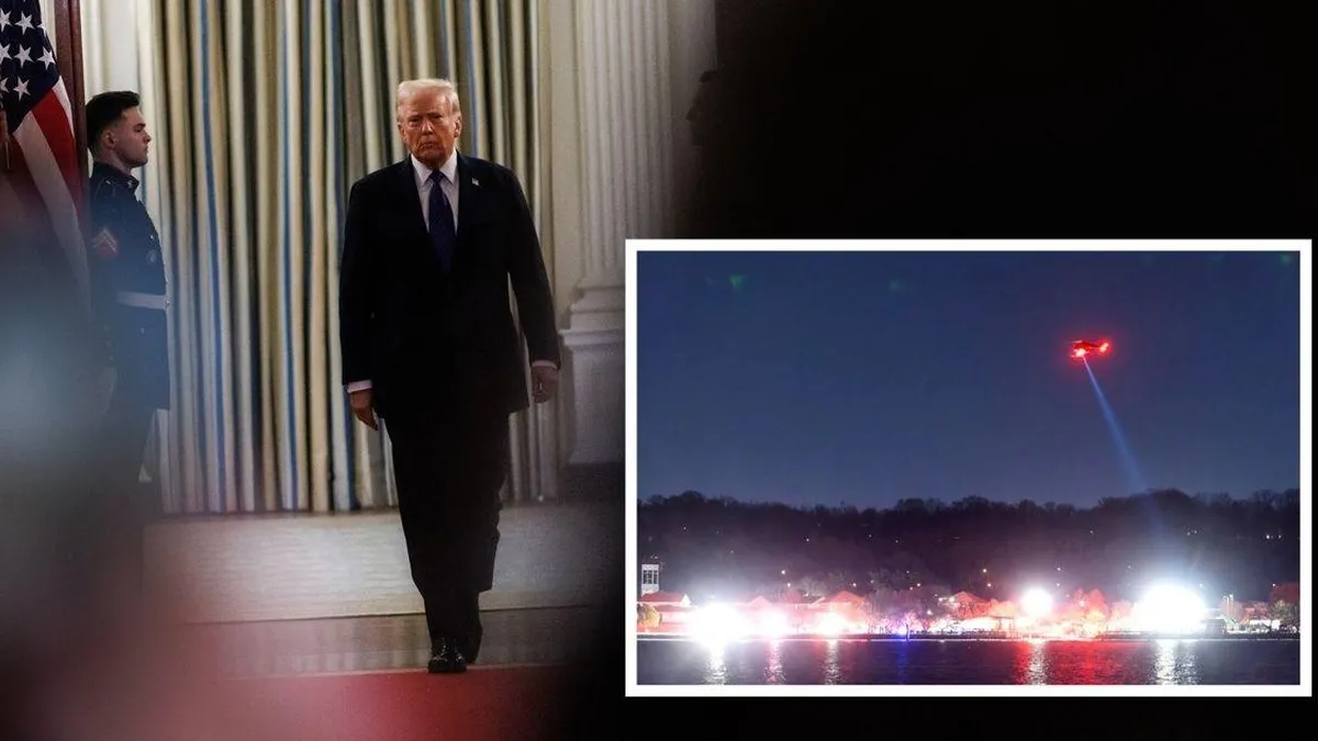 Trump culpa a la torre de control tras el accidente aéreo en Washington.