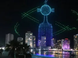 El show de drones en Iquique