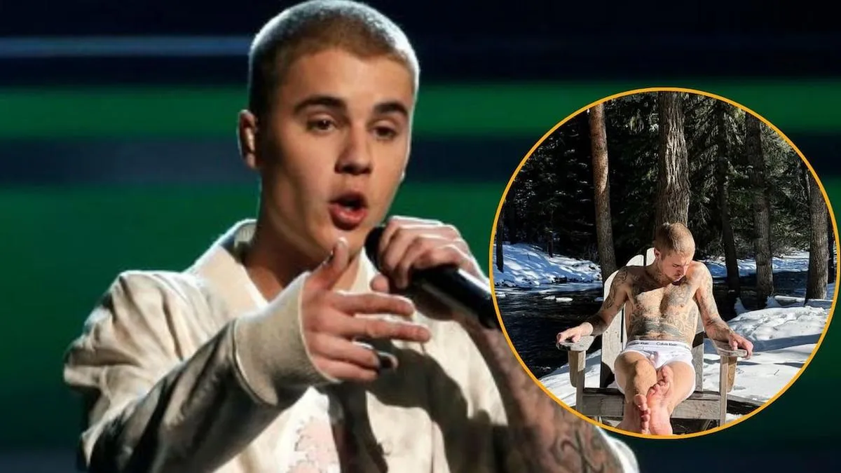 Justin Bieber impacta en redes al compartir una audaz foto en ropa interior.