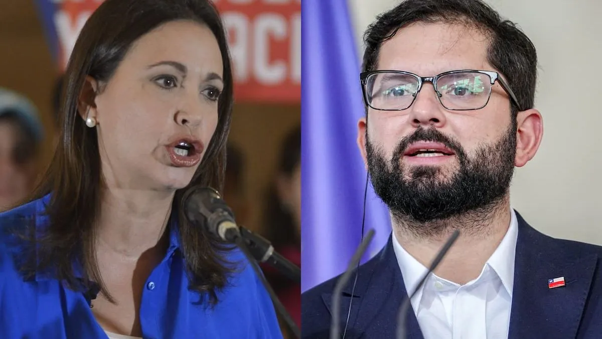María Corina Machado agradece a Gabriel Boric por defender la democracia en Venezuela.